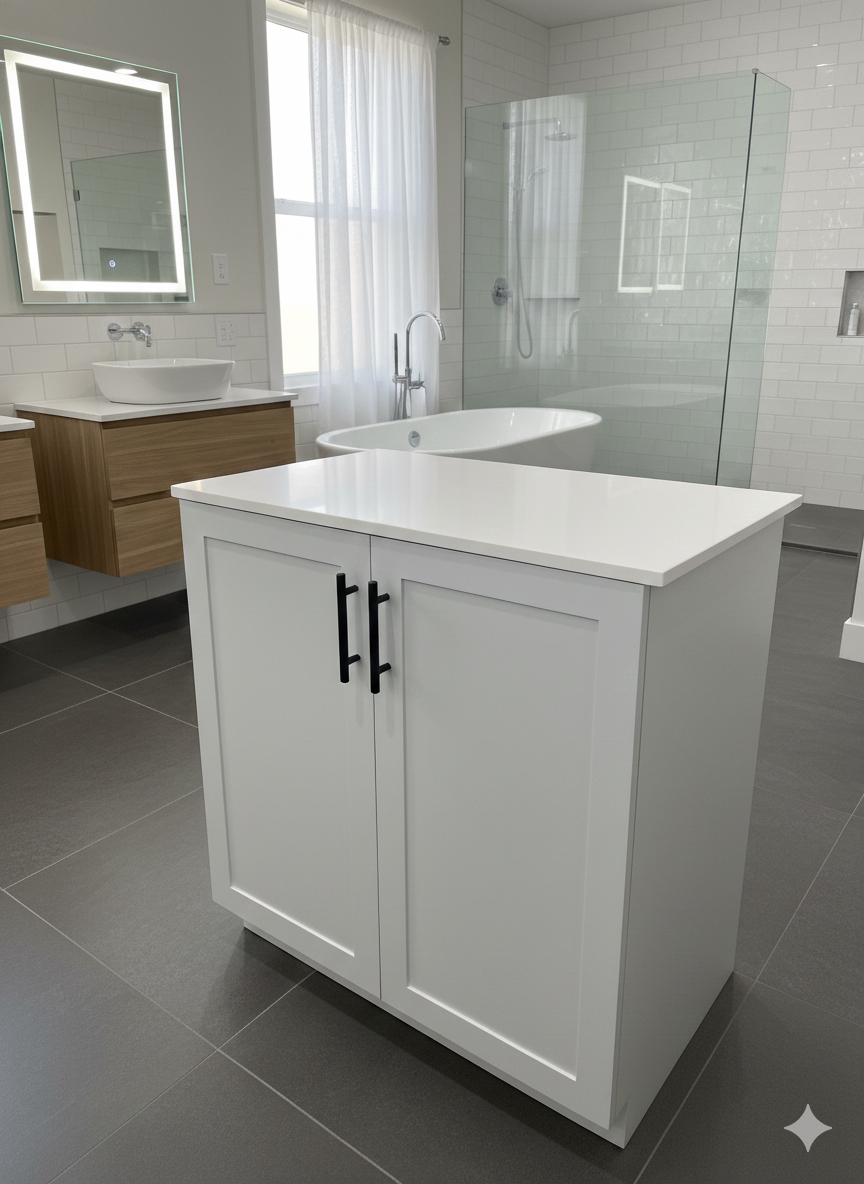 MDF GREY SHAKER VANITY 24"