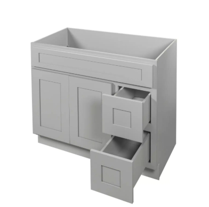 MDF VANITY GREY 42" L/R DRAW&nbsp;&nbsp;HF