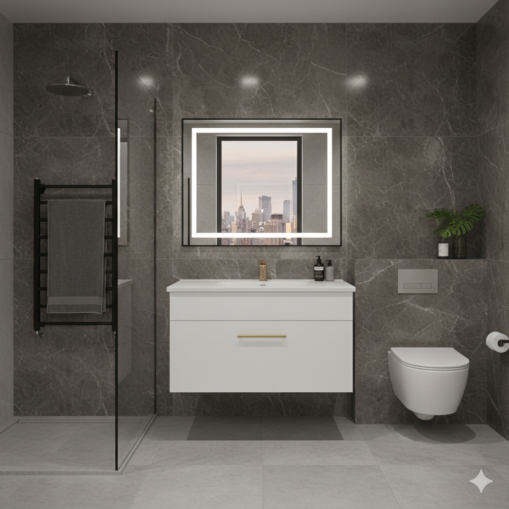 WALL HUNG VANITY WHITE 24"