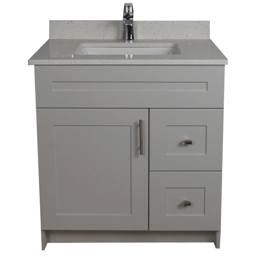 MDF GREY SHAKER VANITY L/R 24"
