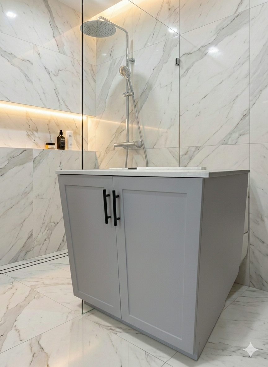 MDF GREY SHAKER VANITY 30"