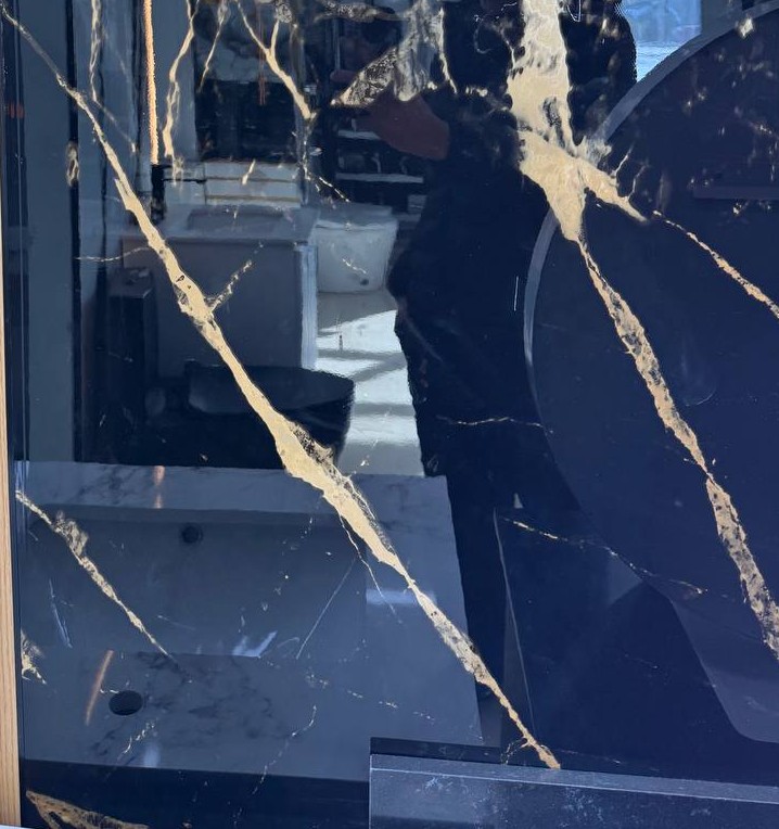 3D PVC SHEET BLACK AND GOLD