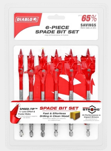 6 PC SPADE BIT SET (6-PIECE)