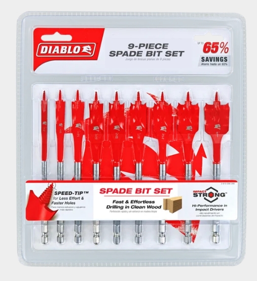 9 PC SPADE BIT SET (9-PIECE)