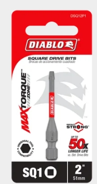 2 IN. #1 SQUARE DRIVE BIT