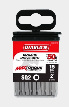 2 IN. #2 SQUARE DRIVE BITS