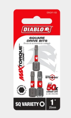 1 INSQUARE DRIVE BIT ASSORTED PK