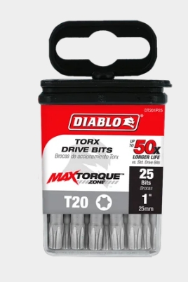 1 IN. #20 TORX DRIVE BITS