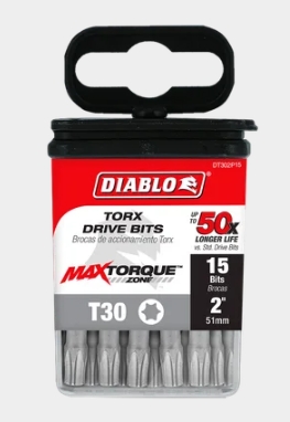 2 IN.TORX DRIVE BITS (15-PACK)