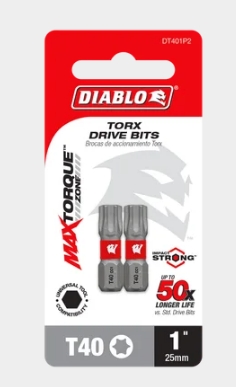 1 IN. TORX DRIVE BITS (2-PACK)