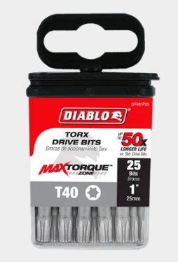 1 IN.  TORX DRIVE BITS (25-PACK)