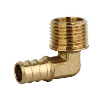 BRASS ELBOW, 1/2" PEX X 1/2" MPT