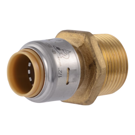 BRASS PUSHFIT ADAPTER 1/2X3/4