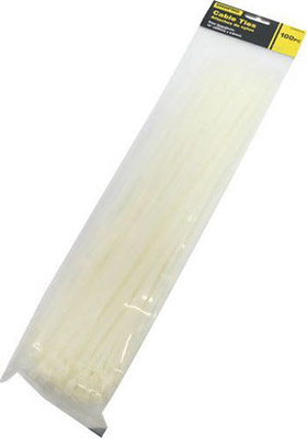 100 PC 16" CABLE TIES- CLEAR