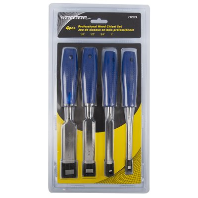 4 PC WOOD CHISEL SET