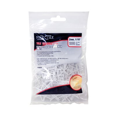 TILES SPACERS 2.0MM 200 PCS BAG