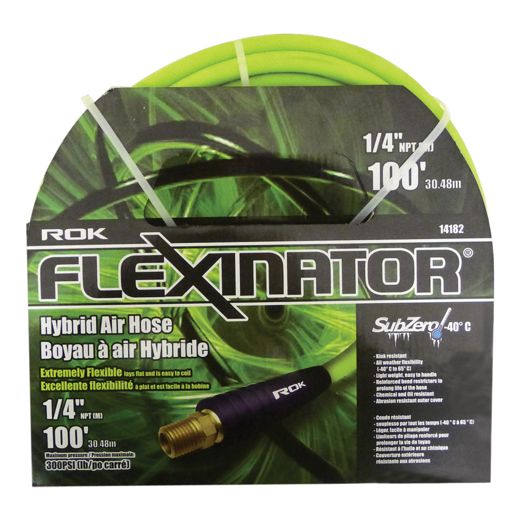 1/4"X100 FLEXINATOR AIR HOSE YLW