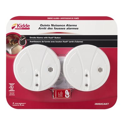 SMOKE ALARM 9V BATTERY WTH BUTN