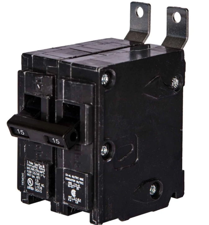 15A 2 POLE SIEMENS CIRCUIT BREAK