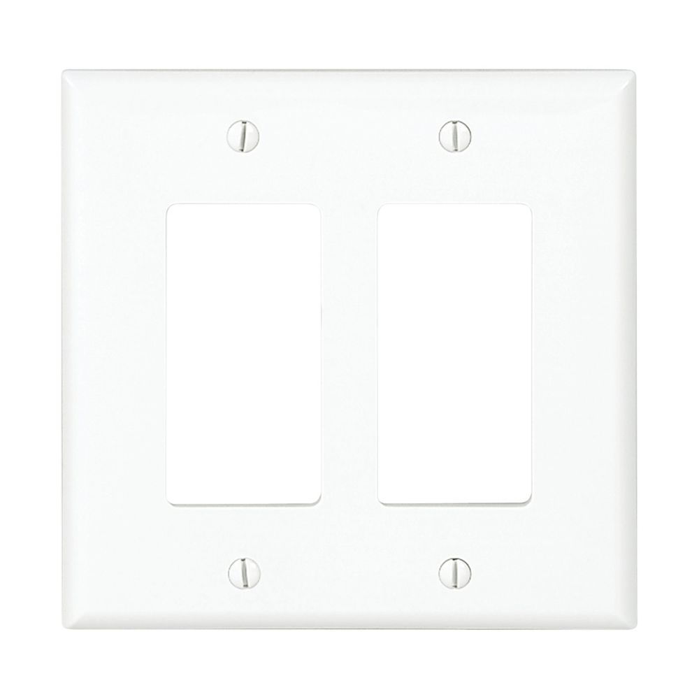 2GANG EATONSWITCH COVERPLATE WHT