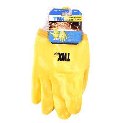 HEAVY DUTY PVC GLOVE KNITTED CUF