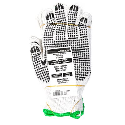 KNITTED POLY/COTTON GLOVE WHITE