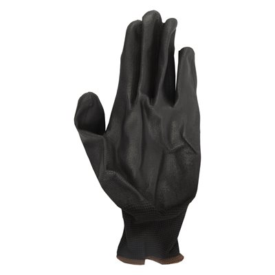 1DZ GLOVES BLACK WITH PU PALM