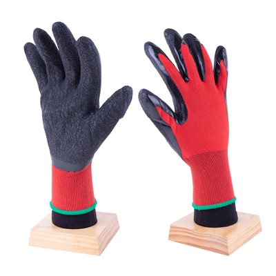 1 DZ KNITTED SPANDEX GLOVES RED