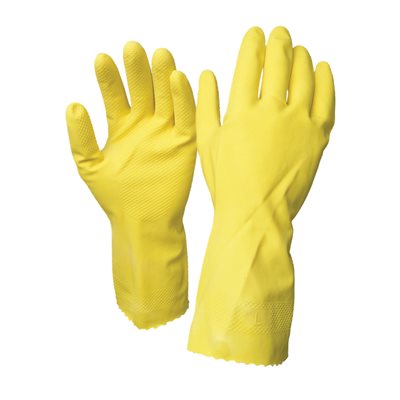 DISPOSABLE RUBBER GLOVES YELLOWM