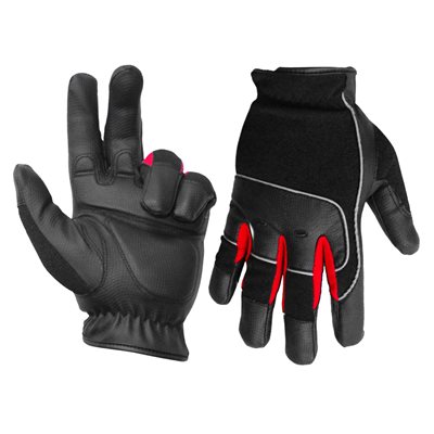 CONTRACTOR GLOVES BLACK/RED