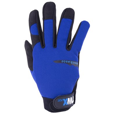 MECHANIC GLOVES BLUE/BLACK  (L)