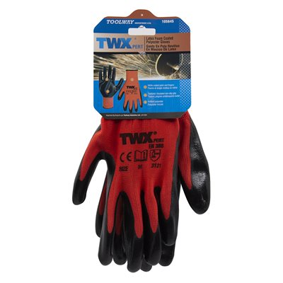 1DZ. KNITED POLYSTR GLOVE RED(M)