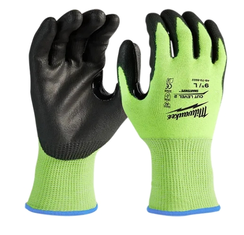 HIGH VISI LEVL2 POLYRETHNE GLOVE