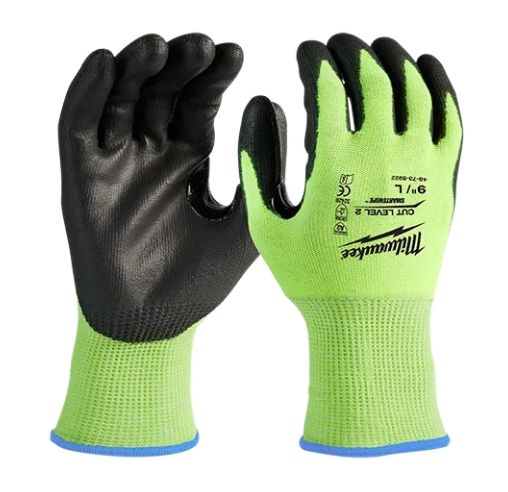 CUT 2 HIGH VISIBILTY GLOVES - XL