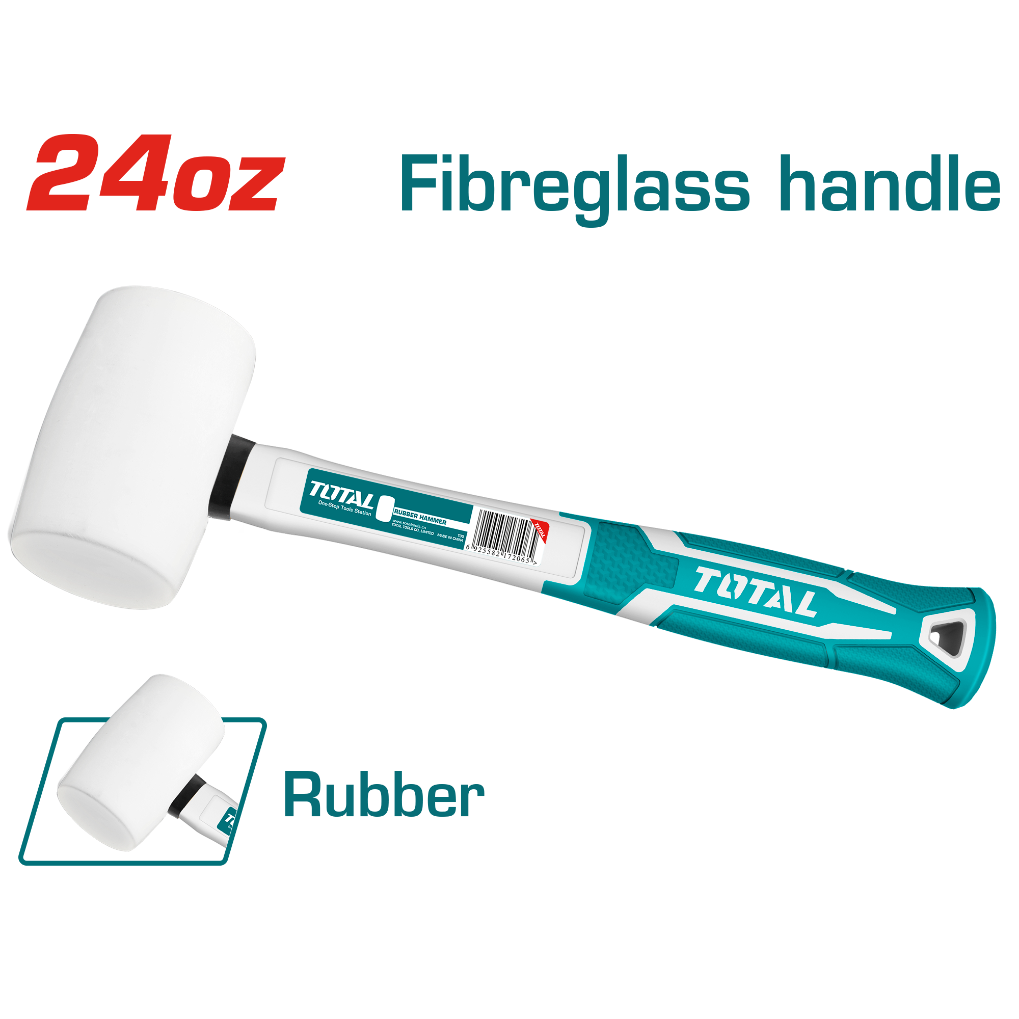 24OZ WHITE RUBBER MALLET