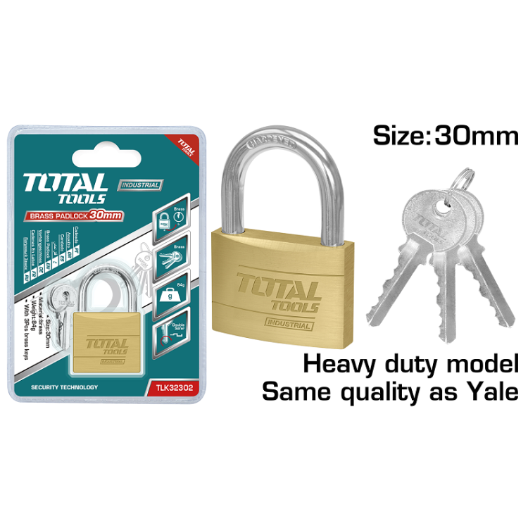 30 MM HEAVY DUTY BRASS PADLOCK