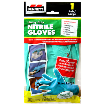 ONE PAIR HD LARGE NITRILE GLOVE