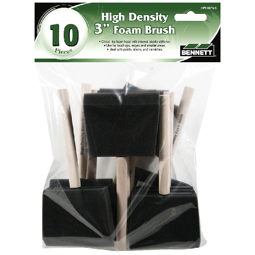 10PK 3"FOAM BRUSH