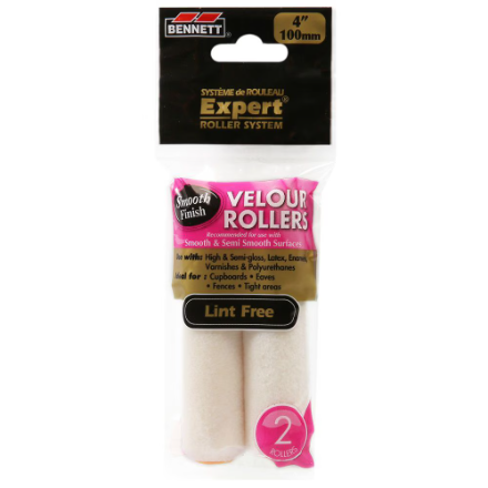 4''VELOUR ROLLER 5MM 2/PK