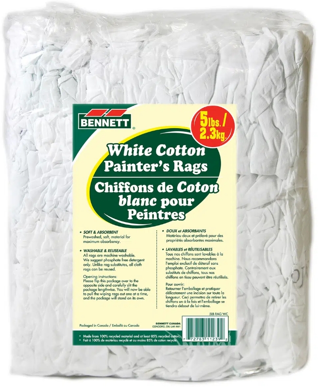 5 LB WHITE PAINTER RAGS COTTON