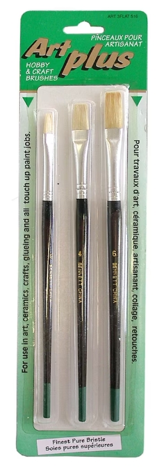 3 FLAT BRUSHES ART PLUS SET