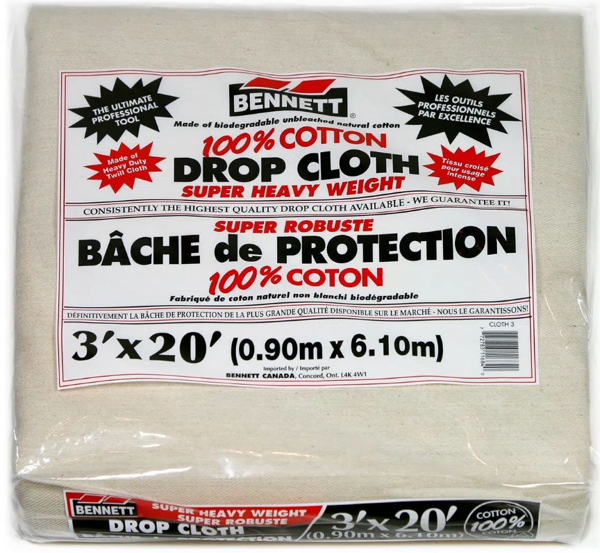 3' X 20'  100%  COTTN DROP SHEET