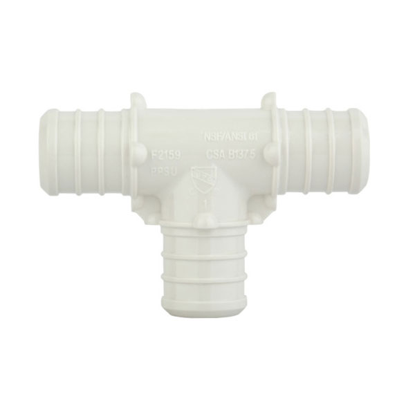 PLASTIC PEX TEE 3/4"X1/2" X3/4"