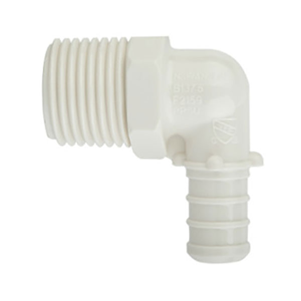 PLASTIC PEX ELBOW1/2"PEXX1/2"MPT