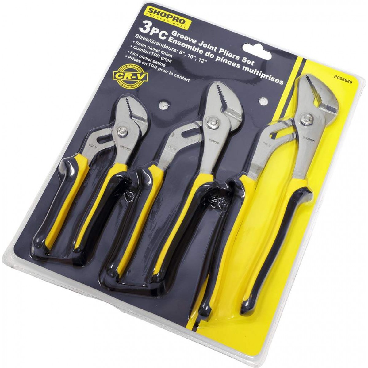 3PC GROOVE JOINT PLIERS SET