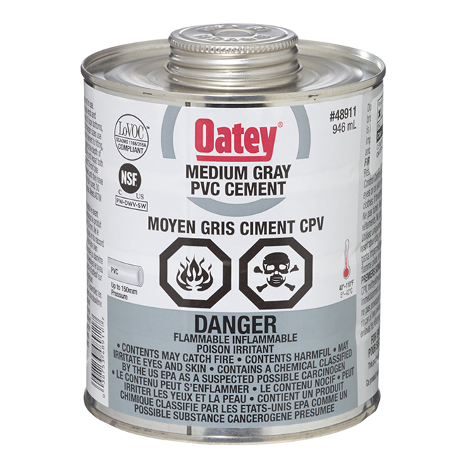 OAT PVC CEMENT GREY 946ML