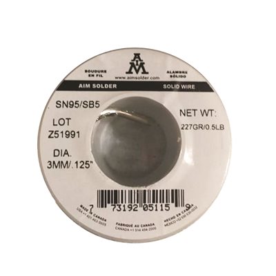 WIRE SOLDER 95/5 227G 3MM