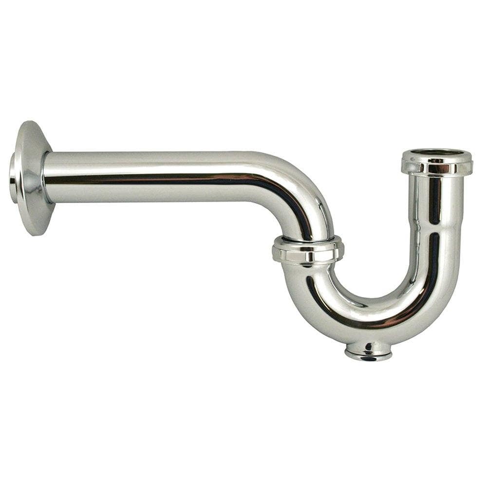 STEEL CHROME P-TRAP WITH DRAIN