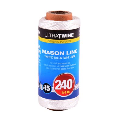 BRAIDED NYLON TWINE 240FT WHITE