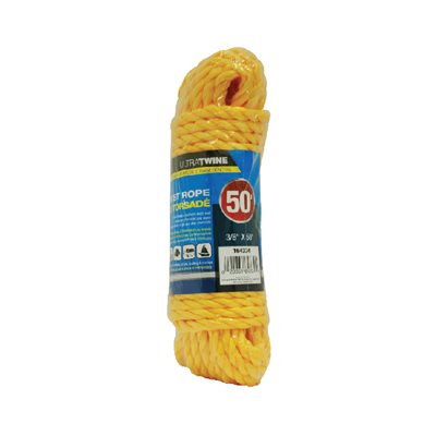 POLY TWIST ROPE YELLOW 3/8X50FT